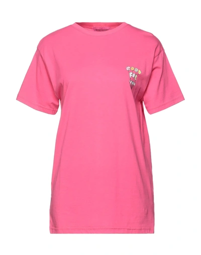 Shop Ireneisgood Woman T-shirt Fuchsia Size S Cotton In Pink