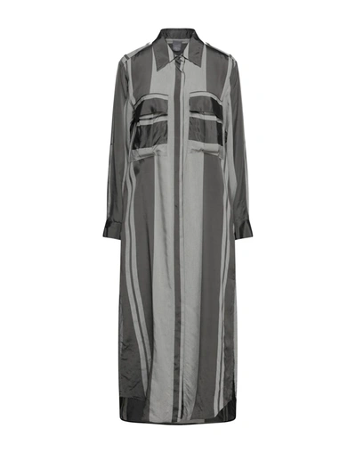 Shop Lorena Antoniazzi Woman Midi Dress Lead Size 4 Viscose, Silk In Grey