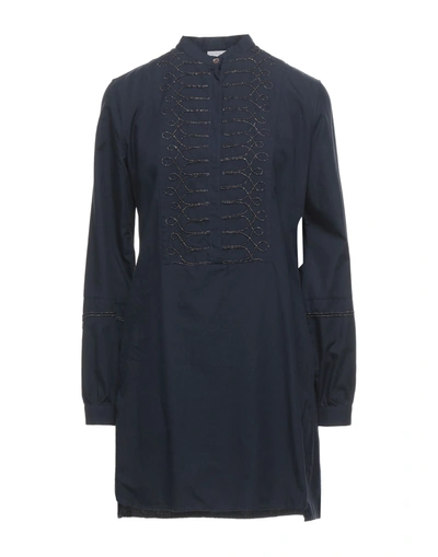 Shop Caliban 820 Woman Mini Dress Midnight Blue Size 8 Cotton