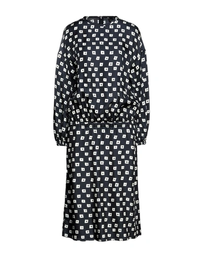 Shop Aspesi Woman Midi Dress Black Size 4 Silk