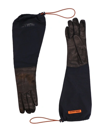 Shop Heron Preston Gloves In Black