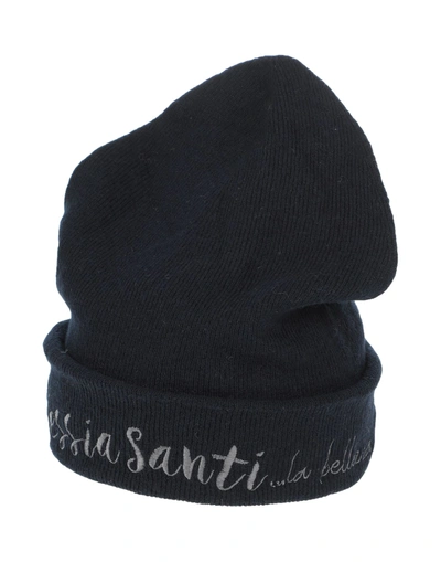 Shop Alessia Santi Hats In Dark Blue