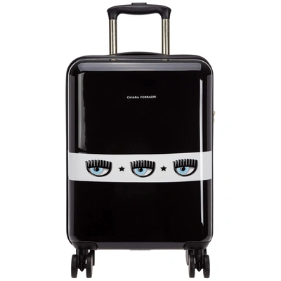 Shop Chiara Ferragni Eyelike Suitcase In Nero