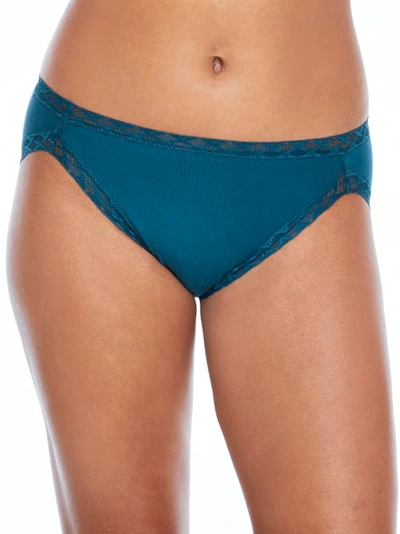 Shop Natori Bliss Cotton French Cut In Stormy Teal
