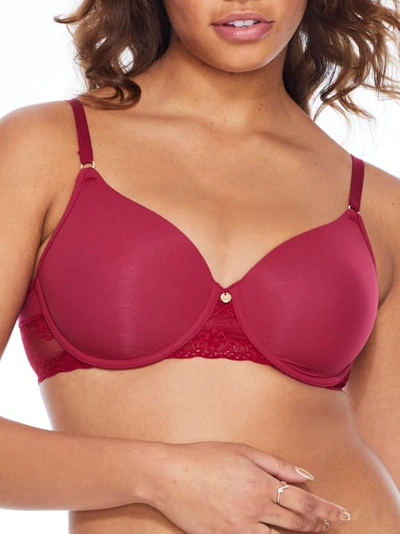 Shop Natori Bliss Perfection T-shirt Bra In Currant