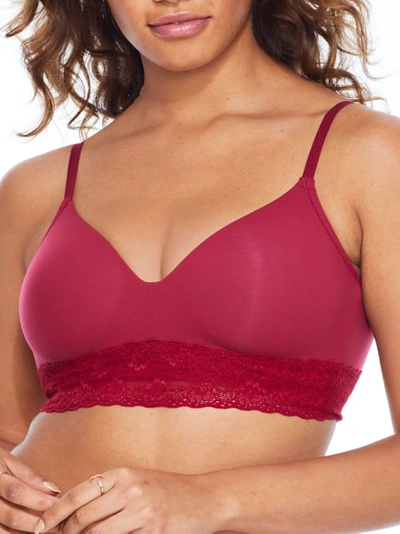 Shop Natori Bliss Perfection Wire-free T-shirt Bra In Currant