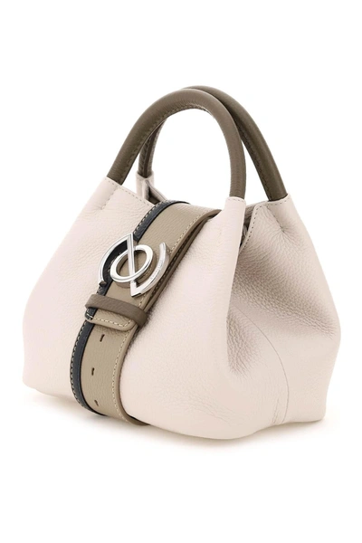 Shop Zanellato Zoe Baby Leather Bag Daily Line In Beige,brown