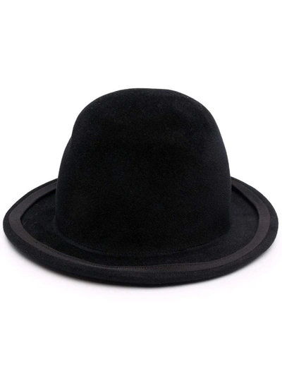 Shop Ann Demeulemeester Wool Fedora Hat In Black