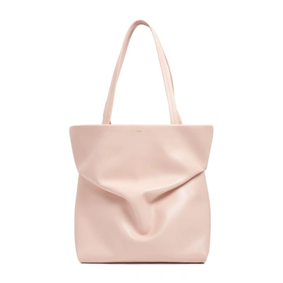 Shop Chloé Leather Judy Bag In Nude &amp; Neutrals