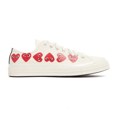 Shop Comme Des Garçons Play Converse Chuck Taylor Low Multi Heart Shoes In White