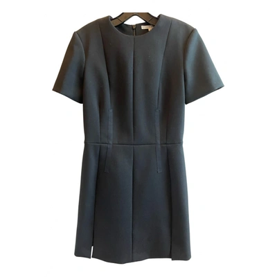 Pre-owned Carven Wool Mid-length Dress In Black