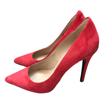Pre-owned By Malene Birger Leather Heels In Red