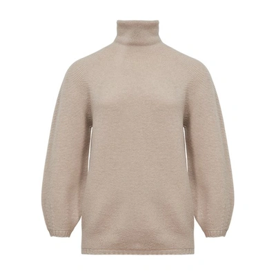 Shop Max Mara Etrusco Turtleneck Sweater In Beige