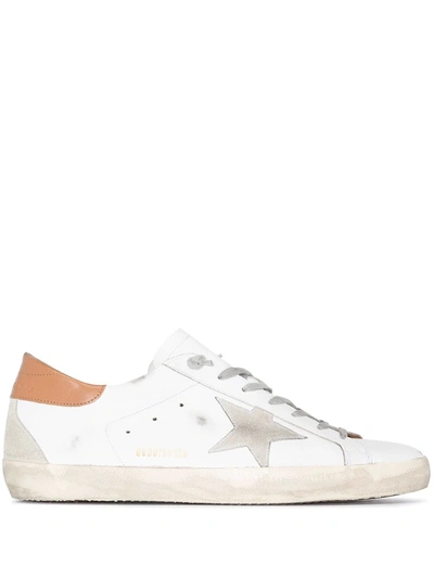 Shop Golden Goose Super-star Low-top Sneakers In Weiss