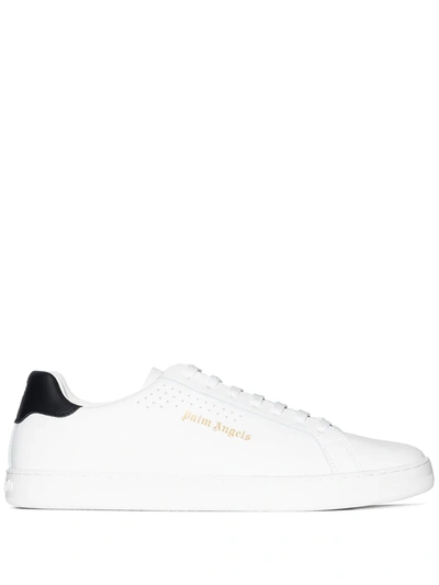 Shop Palm Angels New Tennis Wht Snkr In Weiss
