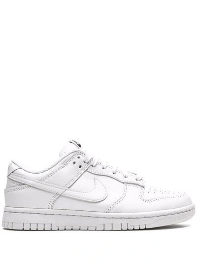 Shop Nike Dunk Low "triple White" Sneakers