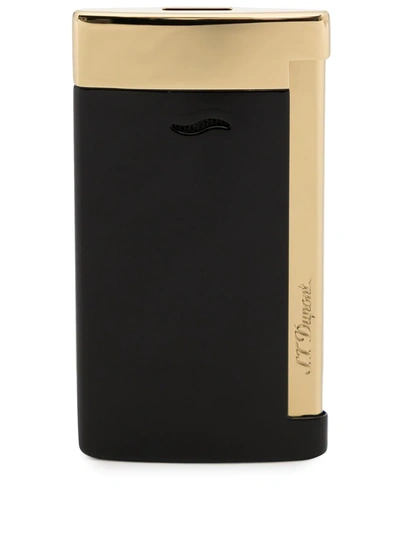 Shop St Dupont Slim 7mm Lighter In Schwarz