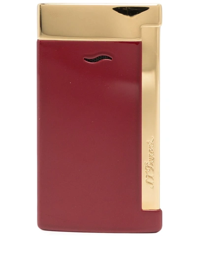 Shop St Dupont Slim 7mm Lighter In Rot