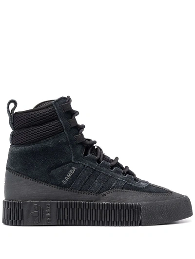 Adidas Originals Samba Suede Sneaker Boots In Black | ModeSens