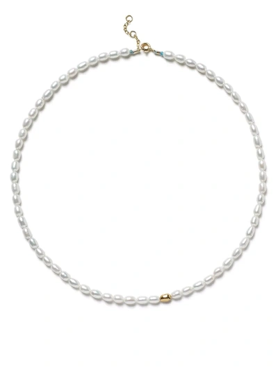 Shop The Alkemistry 18kt Yellow Gold Pearl Necklace