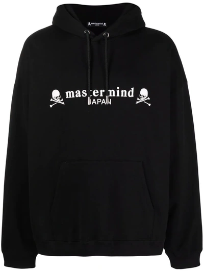 Shop Mastermind Japan Skull-print Cotton Hoodie In Schwarz