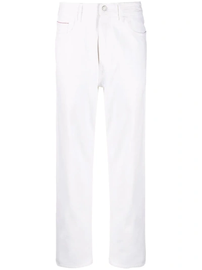 Jacob Cohen Cropped Straight-leg Jeans In Weiss