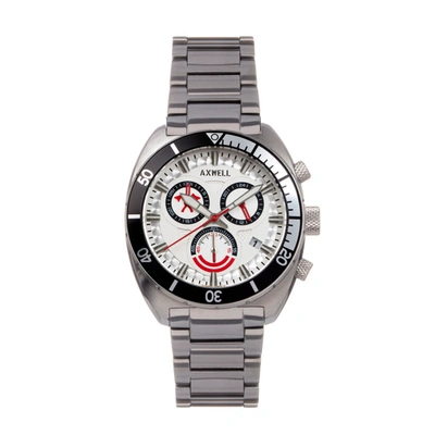 Shop Axwell Minister White Dial Mens Watch Axwaw105-3 In Black / White