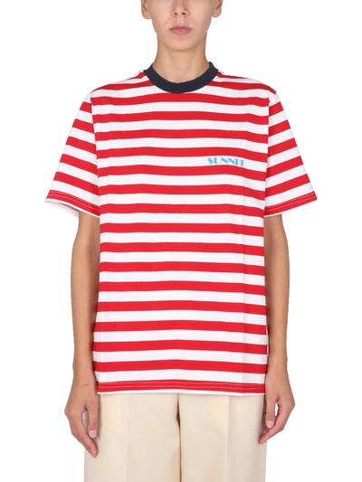 Sunnei X Eleonora Bonucci T-shirt With Mini Logo Unisex In Multicolour