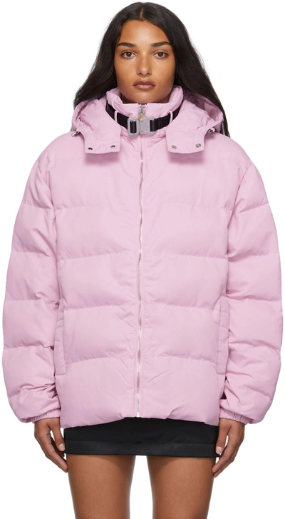 Shop Alyx Buckle Strap Puffer Jacket In Pnk0001 Pink