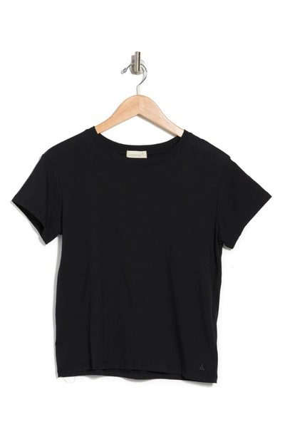 Shop Alternative Crew Neck Organic Cotton T-shirt In True Black