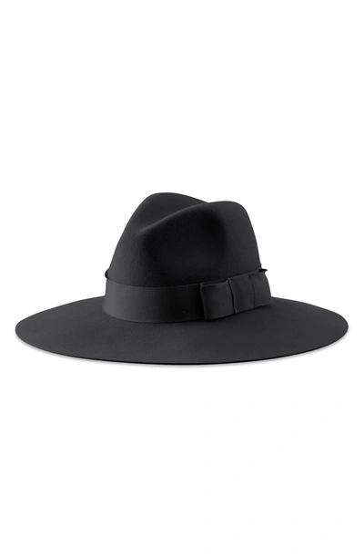 Shop Brixton Piper Wool Hat In Black/black