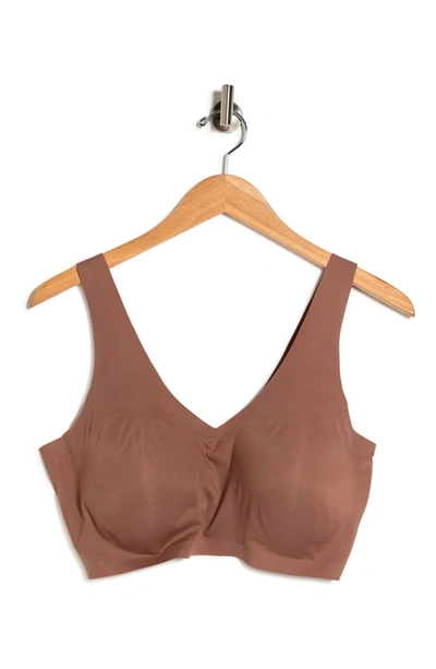 Shop Blake & Co Luxe V-neck Molded Cup Bra In Morroccan Brown