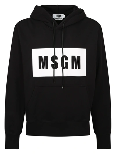 Shop Msgm Branded Sweatshirt In Black