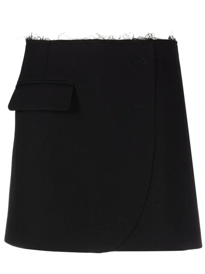 Shop Vetements Mini Tailored Skirt In Black