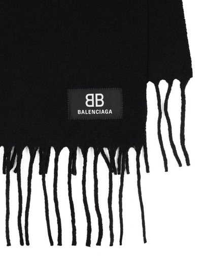 Shop Balenciaga Women's Black Other Materials Scarf