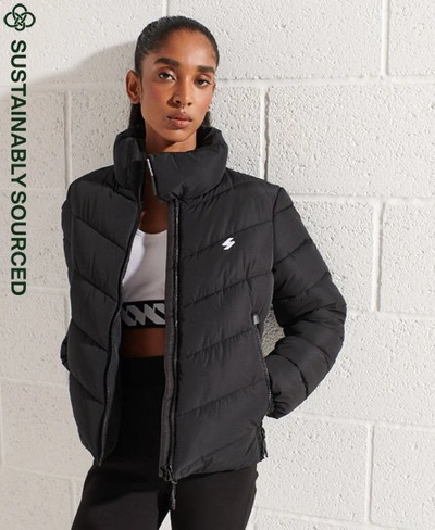 Superdry Women's Non Hooded Sports Puffer Jacket Black | ModeSens
