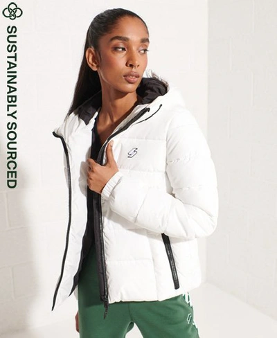 Superdry Women's Hooded Spirit Sports Puffer Jacket White / Optic | ModeSens