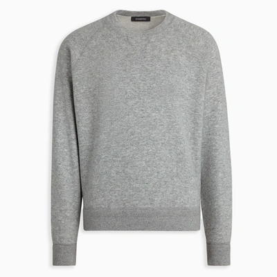 Shop Ermenegildo Zegna Grey Wool And Cashmere Sweater