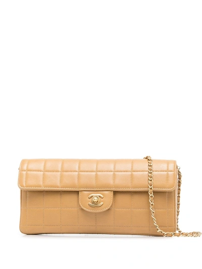 Pre-owned Chanel 2002 Choco Bar Shoulder Bag In Brown