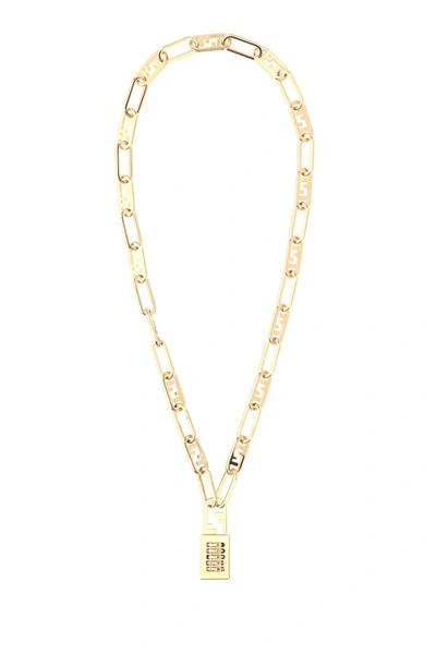 Shop Fendi O'lock Chain Necklace In Gold