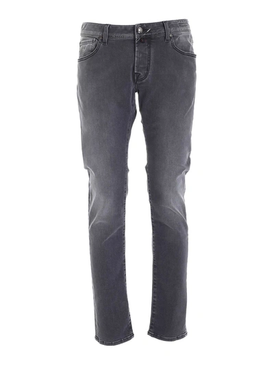 Shop Jacob Cohen Super Slim Nick Jeans In Faded Black