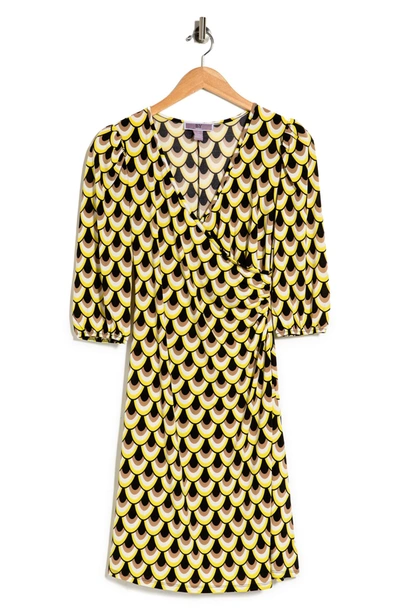 Shop Love By Design Amelia Ruched Wrap Dress In Florence-dandelion