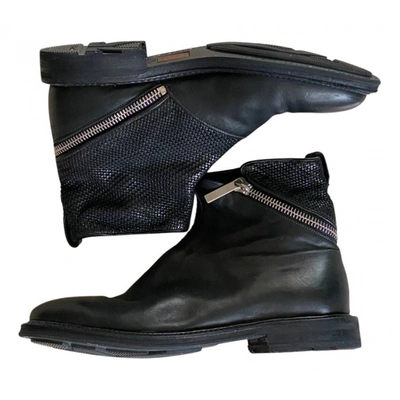 Pre-owned Fratelli Rossetti Leather Boots In Black