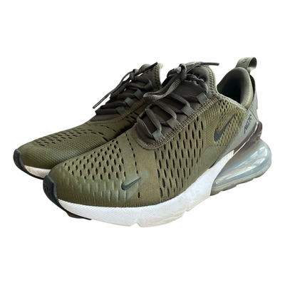 Pre owned Nike Air Max 270 Cloth Trainers In Khaki ModeSens