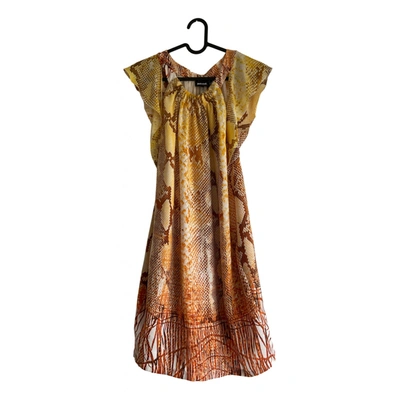 Pre-owned Just Cavalli Mini Dress In Yellow