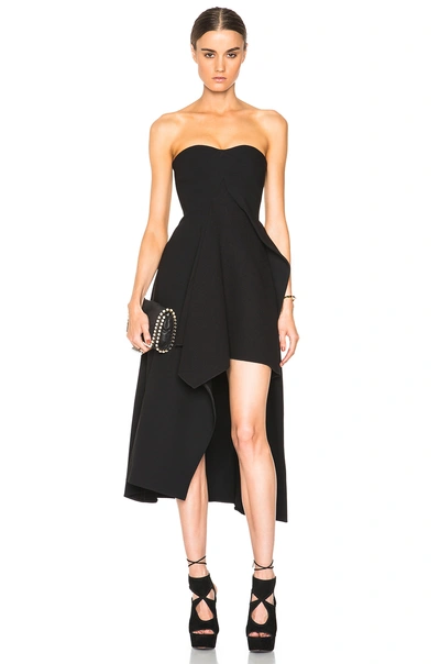 Stella Mccartney Strapless Split-front Asymmetric Gown, Black