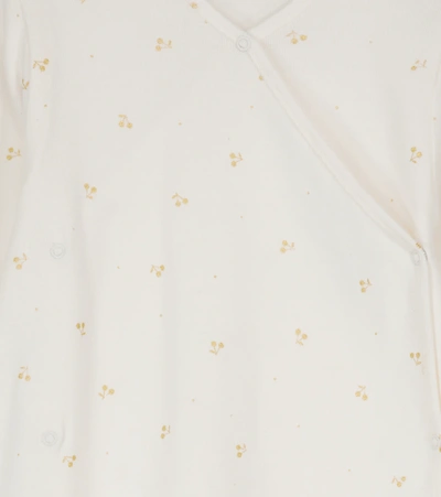 Shop Bonpoint Baby Embroidered Cotton Onesie In White