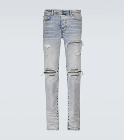 Shop Amiri Mx1 Iridescent Jeans In Blue