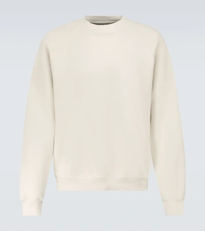 Shop Les Tien Classic Cotton Raglan Sweatshirt In Neutrals