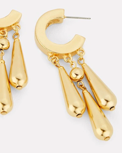 Shop Ben-amun Embellished Chunky Hoop Drop Earrings In Gold